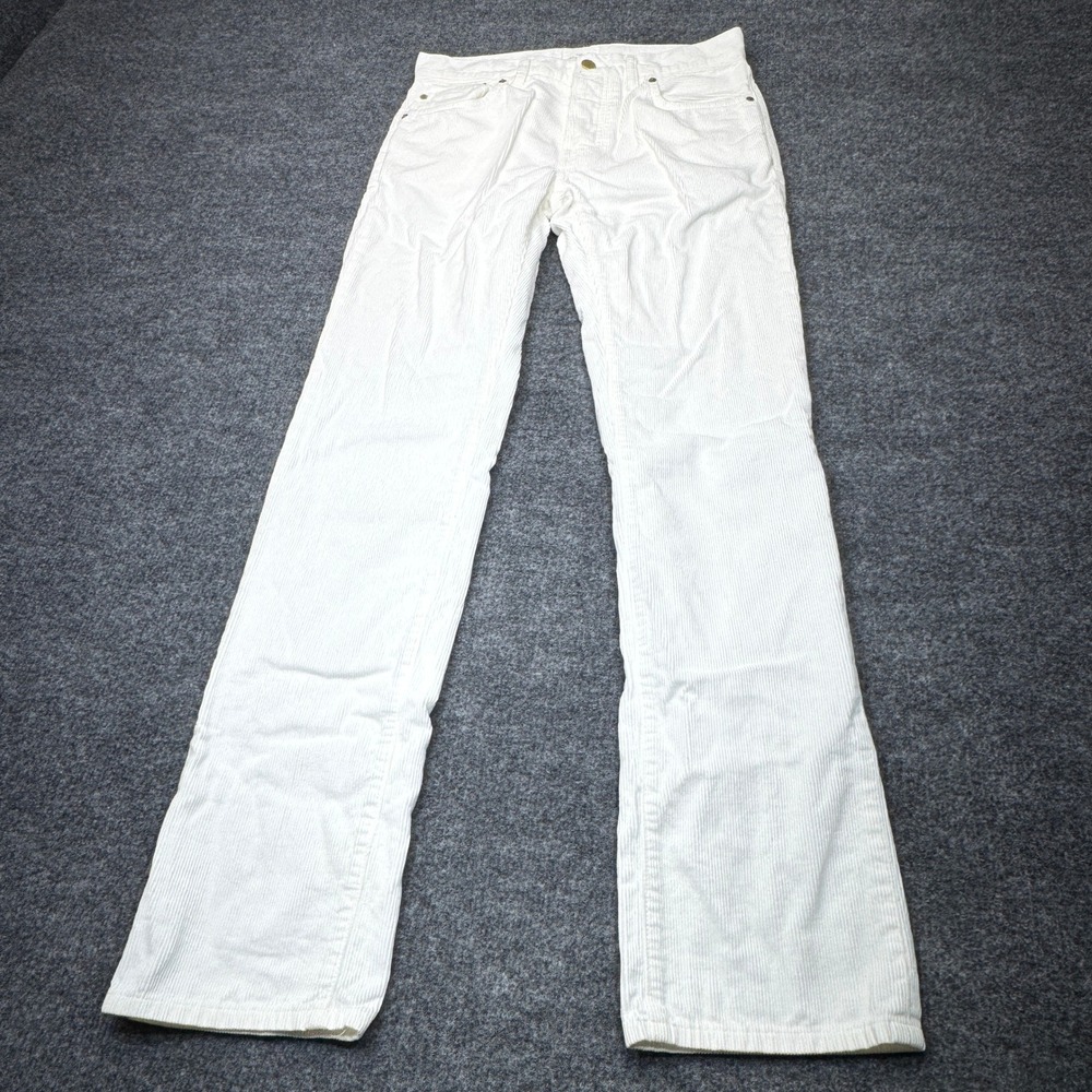 Sid Mashburn Corduroy Pants Mens 30 White Straight Leg Cotton Prep 5-Pocket